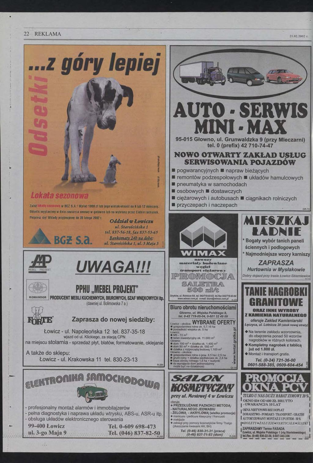 11ffidl 21 Lutego 2002 R Rok Xii Nr 8 480 Issn X Index Dot