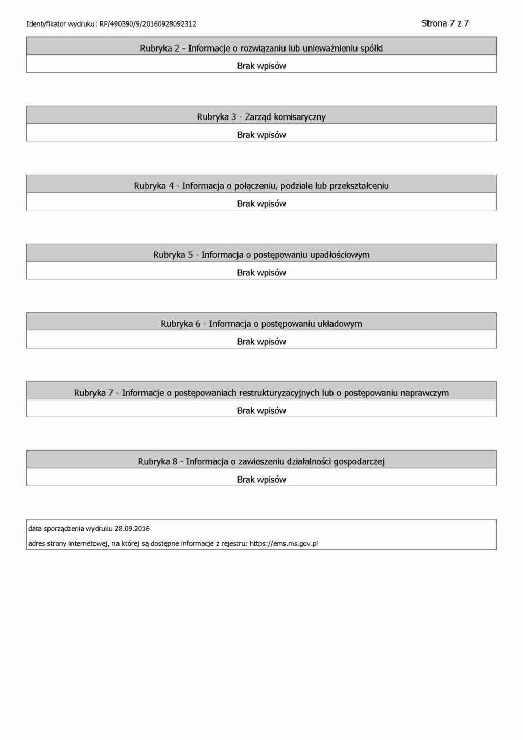 DOKUMENT INFORMACYJNY