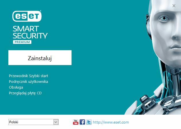 Instalacja Program ESET Smart Security Premium zawiera komponenty, które mogą wchodzić w konflikt z innymi produktami antywirusowymi lub oprogramowaniem zabezpieczającym zainstalowanym na komputerze.