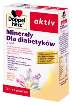 WITAMINY I MINERAŁY > Model : 8079471 Producent : - Doppelherz aktiv Minerały dla diabetyków z ALA Środek spożywczy specjalnego przeznaczenia żywieniowego dla osób z zaburzeniami metabolizmu