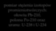 radu: Ra-226 i Ra-228 nie przekracza granic wykrywalności Tryt -10 Bq/l rad: Ra-226 (0,04 Bq/l) i Ra-228 (0,02 Bq/l ) wykonywanie badań pomiaru stężenia ww.