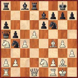 Wb2 Sc6 31.Gf1 Kh8 32.Wbg2 Gd5 33.ed5 Se7 34.Gd3 Wg8 Botwinnik (po lewej) i Tal Tidskrift För Schack numer 6/1961 2918.