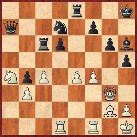 2792.Gambit Blumenfelda [E10] IM Gagare (Indie) 2470 GM Wei Yi (Chiny) 2730 1.d4 Sf6 2.c4 e6 3.Sf3 c5 4.d5 b5 5.Sc3 b4 6.Sa4 Gb7 7.Gg5 h6 8.Gf6 Hf6 9.e4 d6 10.a3 Sd7 11.ab4 cb4 12.Hd2 Wb8 13.