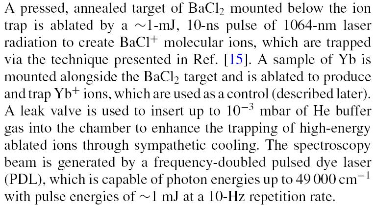 Molecular-ion trapdepletion