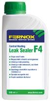 Środki czyszczące do systemu grzewczego (ciąg dalszy) Uszczelniacz wycieków Leak Sealer F4 Leak Sealer F4 Idealny do zmniejszenia spadku ciśnienia w systemach zamkniętych.
