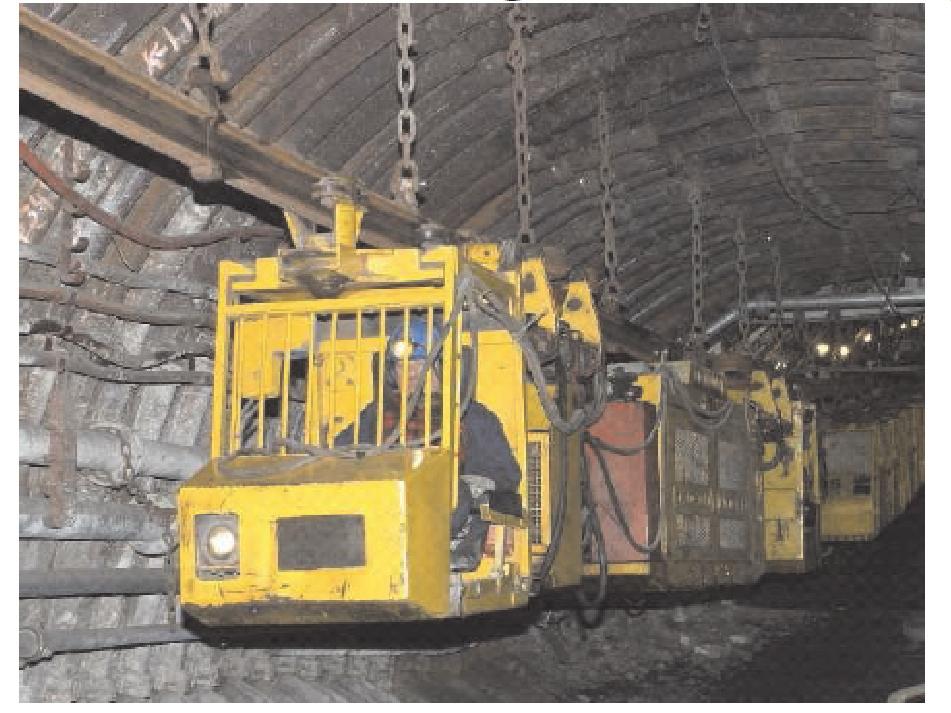 Solutions of diesel drives for use in underground workings of hard coal mine Research/Badania diesel drives used in the hard coal mining industry were developed: PIOMA CS 80 suspended diesel