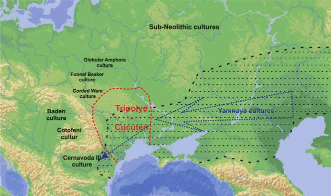 NA GRANICACH WIELKIEGO EURAZJATYCKIEGO STEPU... IN DEN RANDBEREICHEN DER EURASISCHEN STEPPE... 87 Ryc. 4. Kultury archeologiczne z drugiej połowy IV i początków III tys.