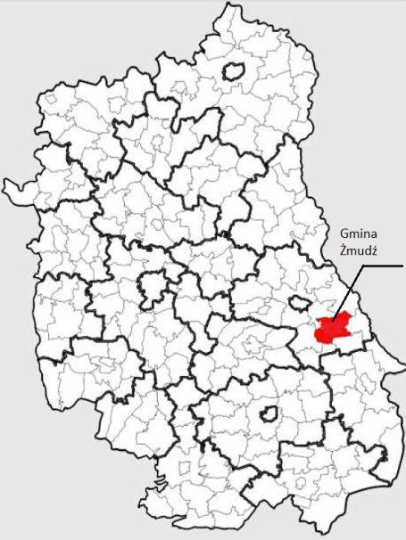 geograficznego i warunków dla pozyskiwania energii odnawialnej słońca. Gmina Żmudź położona jest we wschodniej części województwa lubelskiego, w południowowschodniej części powiatu chełmskiego.