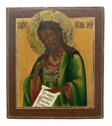 111 Ikona świętego Jana Chrzciciela z grupy Deesis Rosja, 1 poł. XIX w.