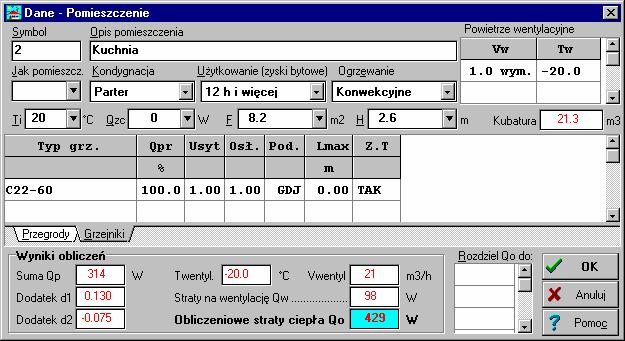Aquatherm Polska OZC 30 grubość styropianu w podłodze 30 cm, grubość styropianu w ścianach zewnętrznych 30 cm Udział strat na wentylację wyniósł by wówczas ok 62 % Teoretycznie wybudowanie takiego