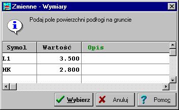 10 Załączniki (obliczeniowa temperatura zewnętrzna) i TG (temperatura gruntu) Wartość zmiennej TE zależy od aktualnie wybranej w danych ogólnych strefy klimatycznej Stosowanie zmiennych pozwala na