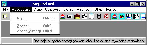 Aquatherm Polska OZC 30 817 Format wydruku - menu Pliki Polecenie Format wydruku służy do ustalania zestawu wyników obliczeń oraz określania formatu, w jakim będą one drukowane Po jego wywołaniu na