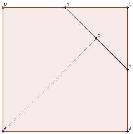 Zadanie 23 ( 0 4 ) Przykładowe rozwiązania I sposób Kwadrat został podzielony na trójkąt oraz dwa czworokąty o równych polach, zatem P ABMND = 2 28 = 56 cm 2.