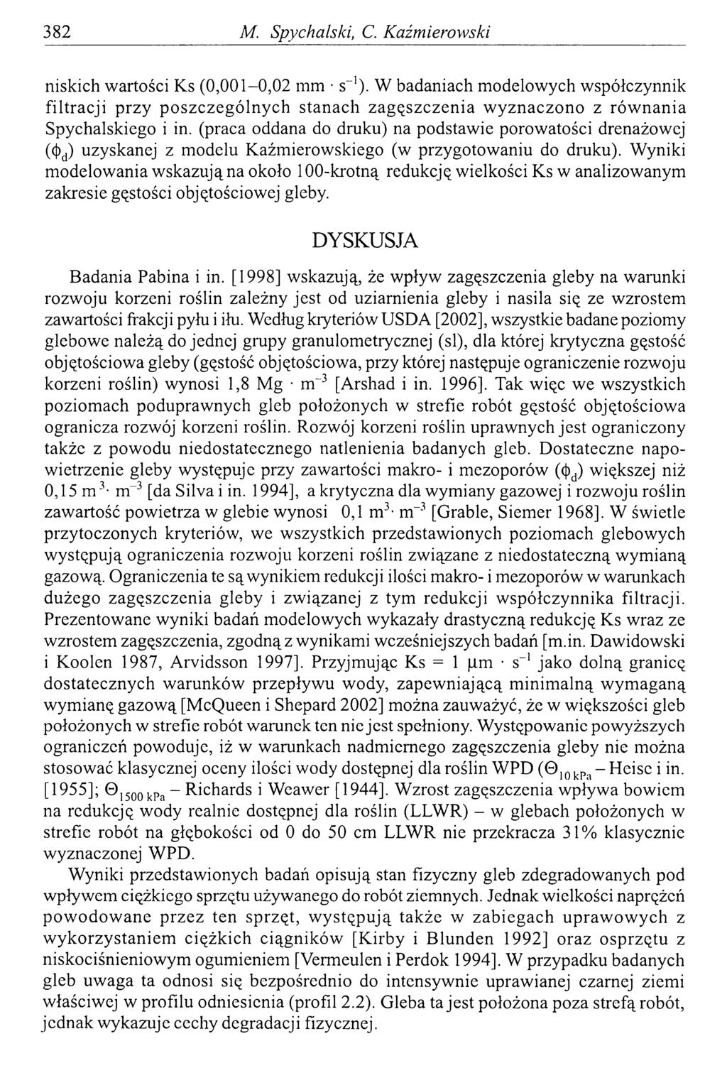 382 M. Spychalski, C. Kaźmierowski niskich wartości Ks (0,001-0,02 mm s_1).
