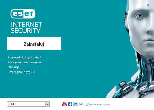 Instalacja Program ESET Internet Security zawiera komponenty, które mogą wchodzić w konflikt z innymi produktami antywirusowymi lub oprogramowaniem zabezpieczającym zainstalowanym na komputerze.