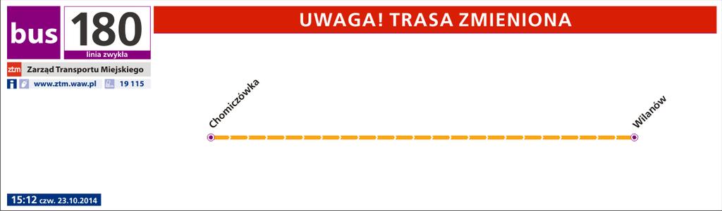 1.2.8, komunikaty głosowe również realizowane zgodnie z podstawową sekwencją. 3.3. Wyświetlacz wewnętrzny - boczny 3.3.1. Informacje prezentowane podczas wywołania trybu zmiana trasy na trasie przejazdu 3.