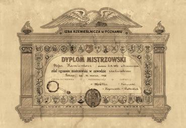 Ofertę boczków uzupełniają wybrane produkty, jak szynka dojrzewająca, polędwice i schaby. Certyfikat czeladniczy Stefana Kaminiarz z 1926r.