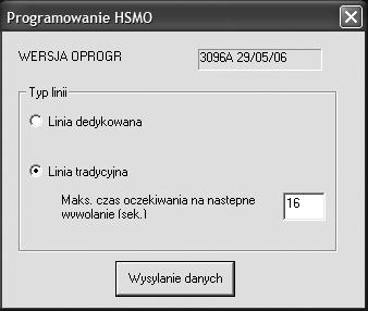 w górnej jego części są dostępne przyciski pełniące główne funkcje oprogramowania; w części dolnej znajdują się dane, które wskazują stan oprogramowania oraz niektóre informacje, użyteczne podczas