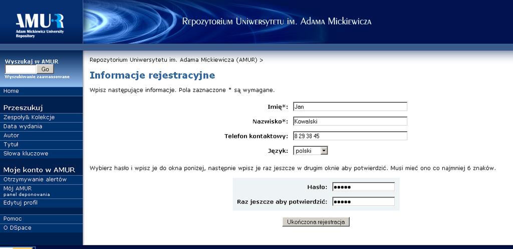 1. Proces deponowania prac