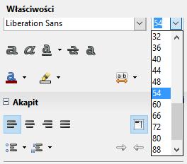 pogrubioną. Postępujemy następująco: 1. Na pasku Formatowanie klikamy strzałkę w polu Wyrównaj 2. Na liście wyrównań klikamy przycisk Do środka w poziomie 3.