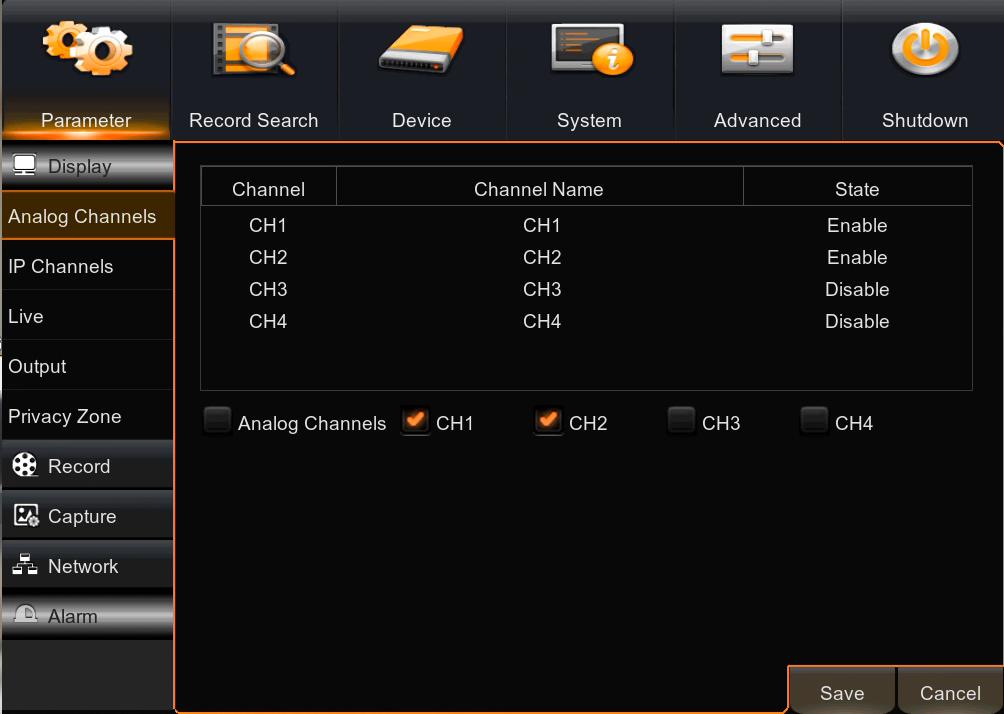 NHDR-5104AHD, NHDR-5108AHD, NHDR-5116AHD User's manual (short) ver. 1.2 DVR MAIN MENU 3.7. Language changing This chapter gives the instruction how to change the language in the NHDR-5000 series DVR.
