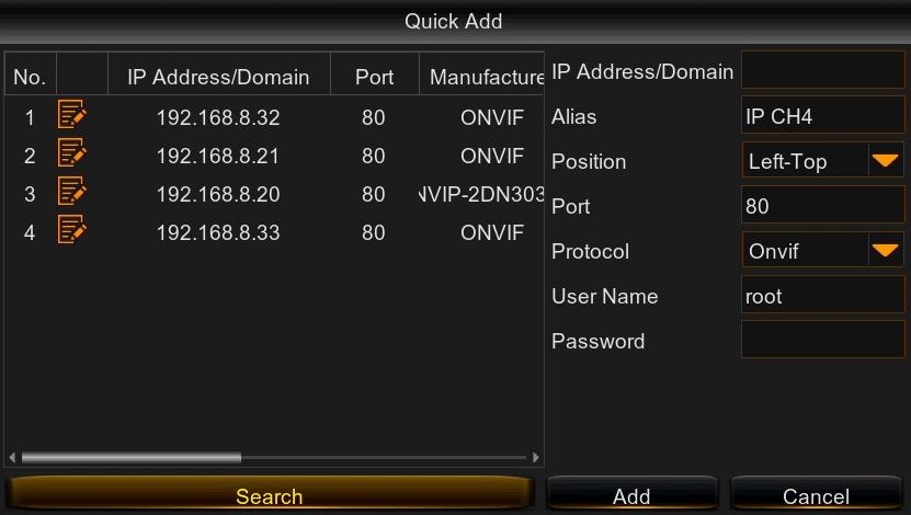 NHDR-5104AHD, NHDR-5108AHD, NHDR-5116AHD User's manual (short) ver. 1.2 DVR MAIN MENU IP channels list may contain more than available channels.