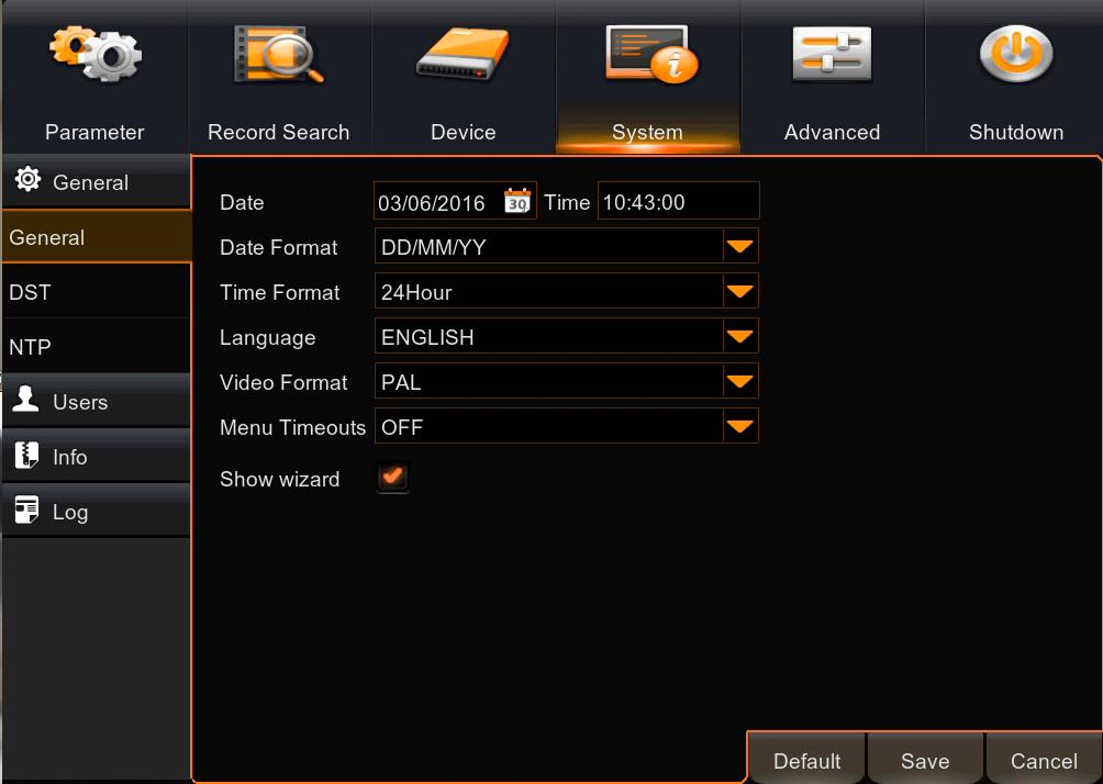 NHDR-5104AHD, NHDR-5108AHD, NHDR-5116AHD User's manual (short) ver. 1.2 DVR MAIN MENU 4.