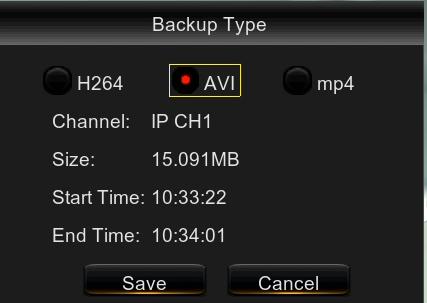 NHDR-5104AHD, NHDR-5108AHD, NHDR-5116AHD User's manual (short) ver. 1.2 DVR MAIN MENU 4.1.4. Creating video clip One of the available method of backup recordings is to create video clip.