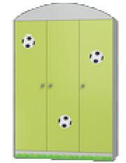 RG-BRII Regał FOOTBALL duży 198x90x52 950 S-BR Szafa