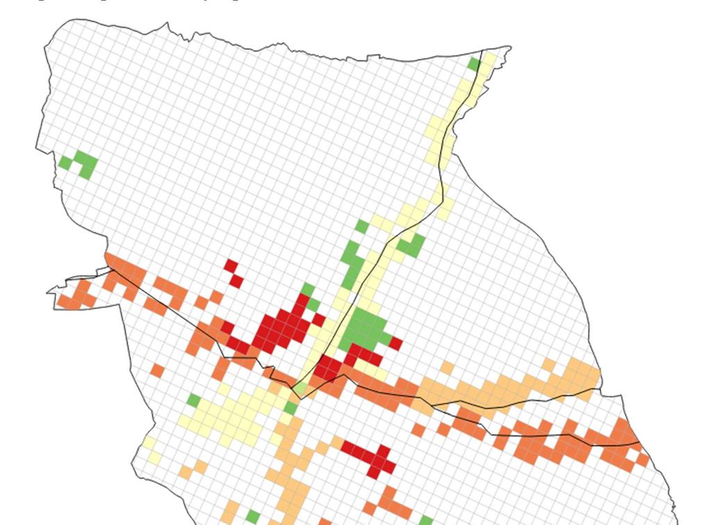 S t r o n a 19 Analiza przestrzenna wskaźnika zagrożenia długotrwałą lub ciężką chorobą i niepełnosprawnością w przeliczeniu na 1000 mieszkańców wskazuję, że