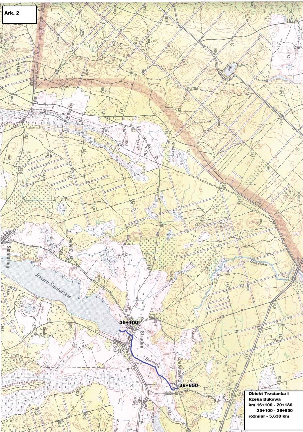 Rzeka Bukowa w km