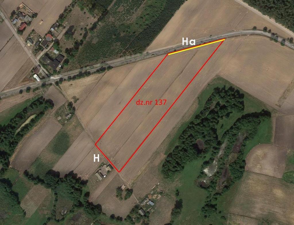 W sąsiedztwie przedsięwzięcia (ok. 90 metrów na wschód od planowanej zabudowy), znajdują się najbliższe zbiorniki wodne i większe obszary zadrzewione.