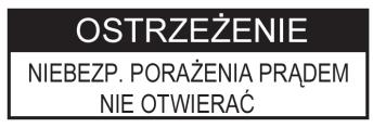OSTRZE ENIA Uwaga: niniejszy system zawiera modu³ odczytuj¹cy wykorzystuj¹cy technologiê laserow¹.