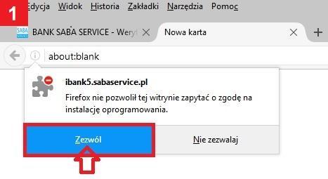 Proszę wcisnąć przycisk 2.Pojawi się okno pobierania rozszerzenia do przeglądarki.