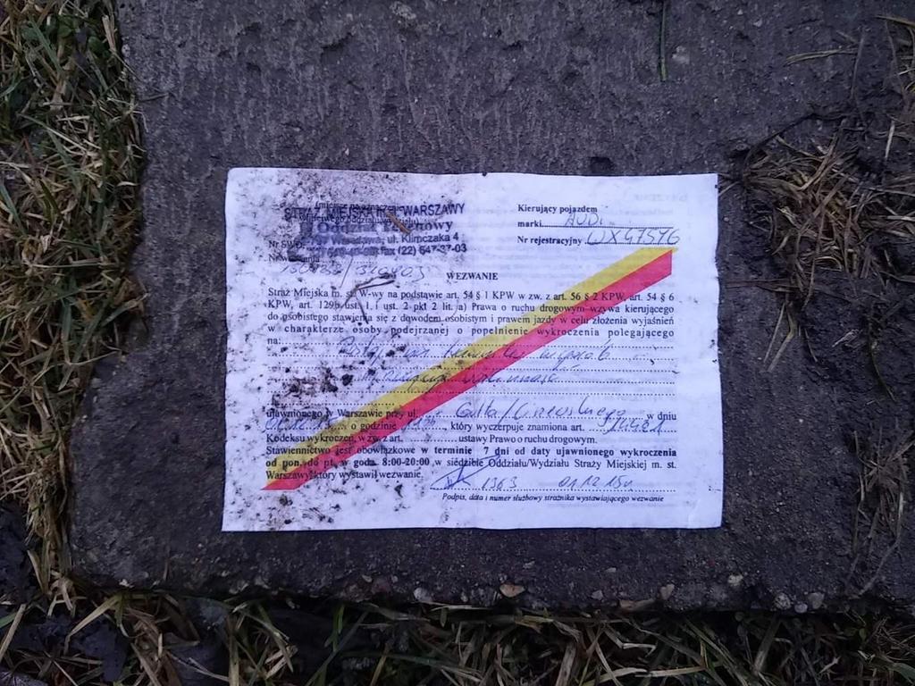 razie kierowca jest podejrzany, jak wynika z treści wezwania. Co będzie dalej? Nie wiemy ale chyba lepiej podjechać Audi na Klimczaka.