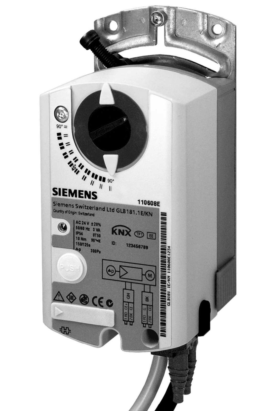s 3 547 OpenAir Regulator kompaktowy VAV KNX / PL-Link Seria E GDB181.1E/KN GLB181.