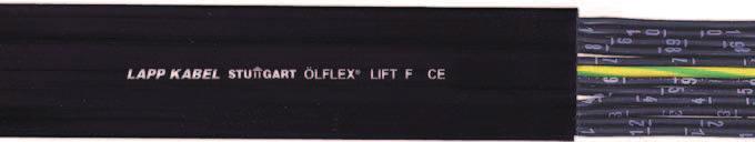 ÖLFLEX Technika transportu bliskiego Przewody płaskie ÖLFLEX LIFT F Giętkie w niskiej temperaturze przewody płaskie w płaszczu z PVC ETHERLINE Do pracy na firankach kablowych Instalacje oszczędzające