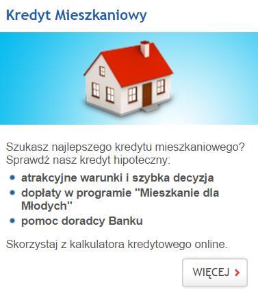 Możliwość karencji do 36 miesięcy. LTV do 90% wartości nieruchomości Prowizja od 0% do 3,5% Możliwość przeznaczenia 25% kwoty kredytu na dowolny cel.