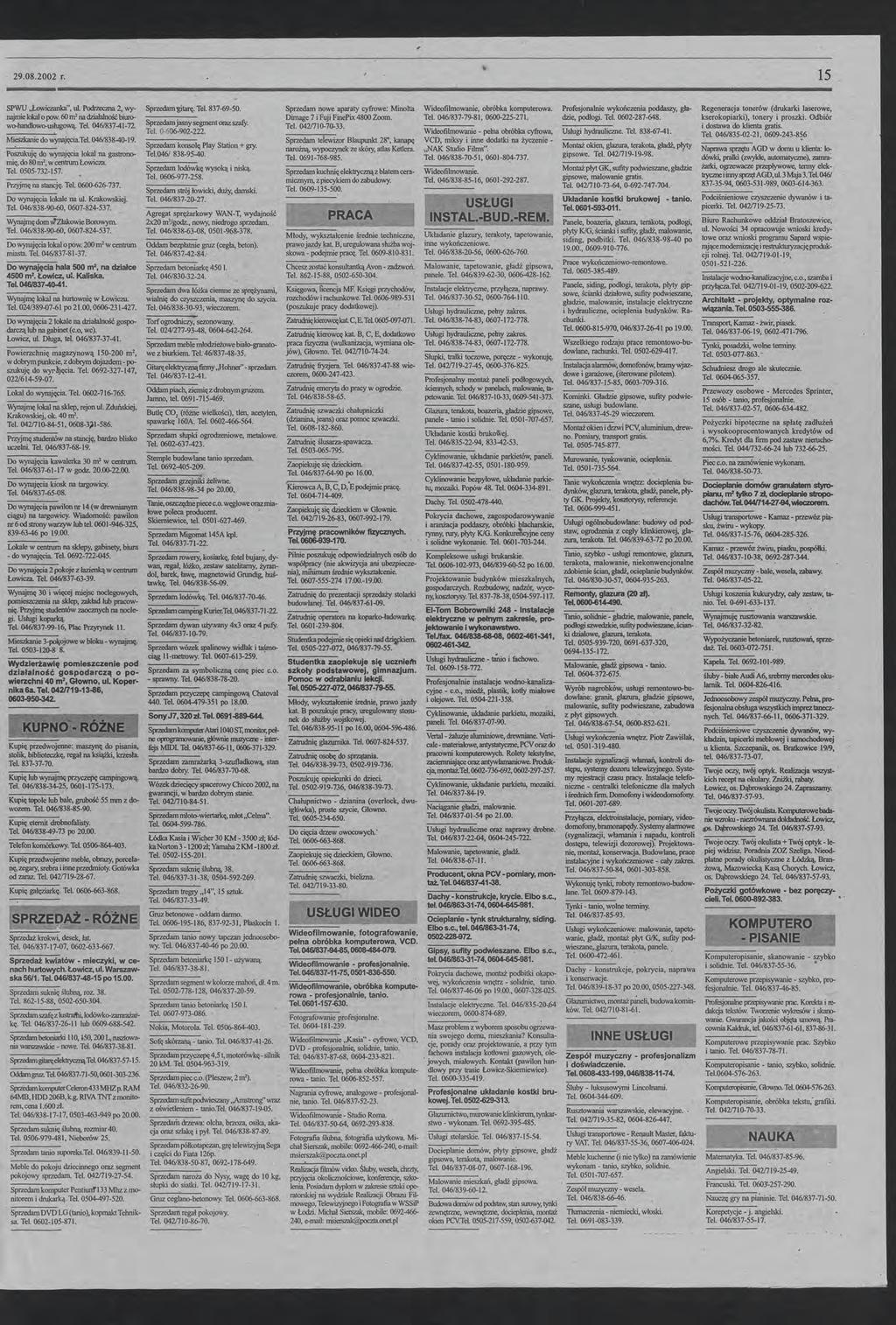 5 Nasz nauczyciel Prezentujc sylwetki ludzi szczeglnie zasu onych dla gminy, papiery, osobno dotykalne, codzienne 45-minutowe lekcje w widekach dzwonkw. 25 marca godz (sala widowiskowa OK) Randka Maeska Bis w ramach akcji 683 UCHWAA NR XIX/105/2016 RADY GMINY BIAACZW w sprawie Brzeszcze Jawiszowice Przecieszyn Skidzi Wilczkowice Zasole