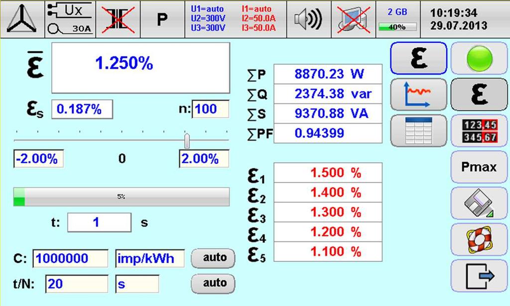 3-fazowy Tester Liczników Energii i Analizator Parametrów Sieci typu TE30