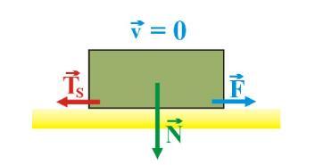 Tarcie Tarcie statyczne ciało nie porusza się siła tarcia statycznego ( działającą na ciało (F), ) równoważy siłę