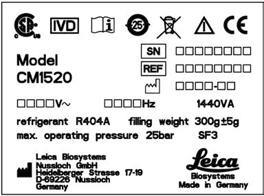 1. Ważne zalecenia 1.2 Kwalifikacje osób obsługujących Urządzenie Leica CM1520 może być obsługiwane wyłącznie przez przeszkolony personel laboratoryjny.