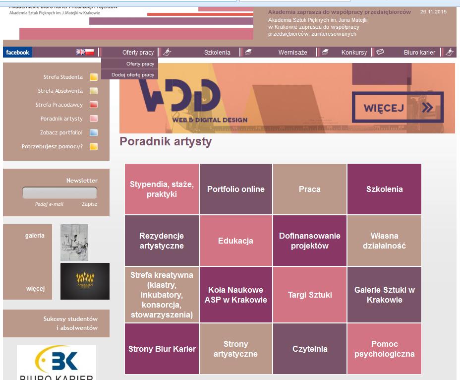 (c) interaktywną/otwartą bazę artystów i menadżerów kultury - warto wykorzystać istniejące zasoby informacyjne dotyczące podmiotów kulturalnych, które już teraz znajdują się na portalu