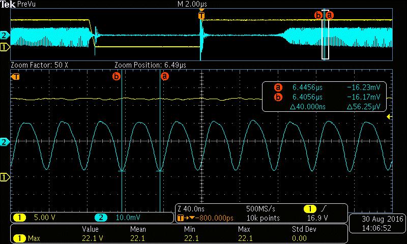 f osc0 = T osc0 (0) f osc0 = = 00 000 000 Hz 0 0 9 f osc0 =00 MHz Zmniejszenie częstotliwości f osc0 ułatwi wyznaczenie pojemności C P.