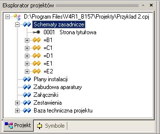 Tworzenie schematu 2 Tryb pracy: Wybieramy PROJEKT: Wyświetli się następujące okno: Wybrać.