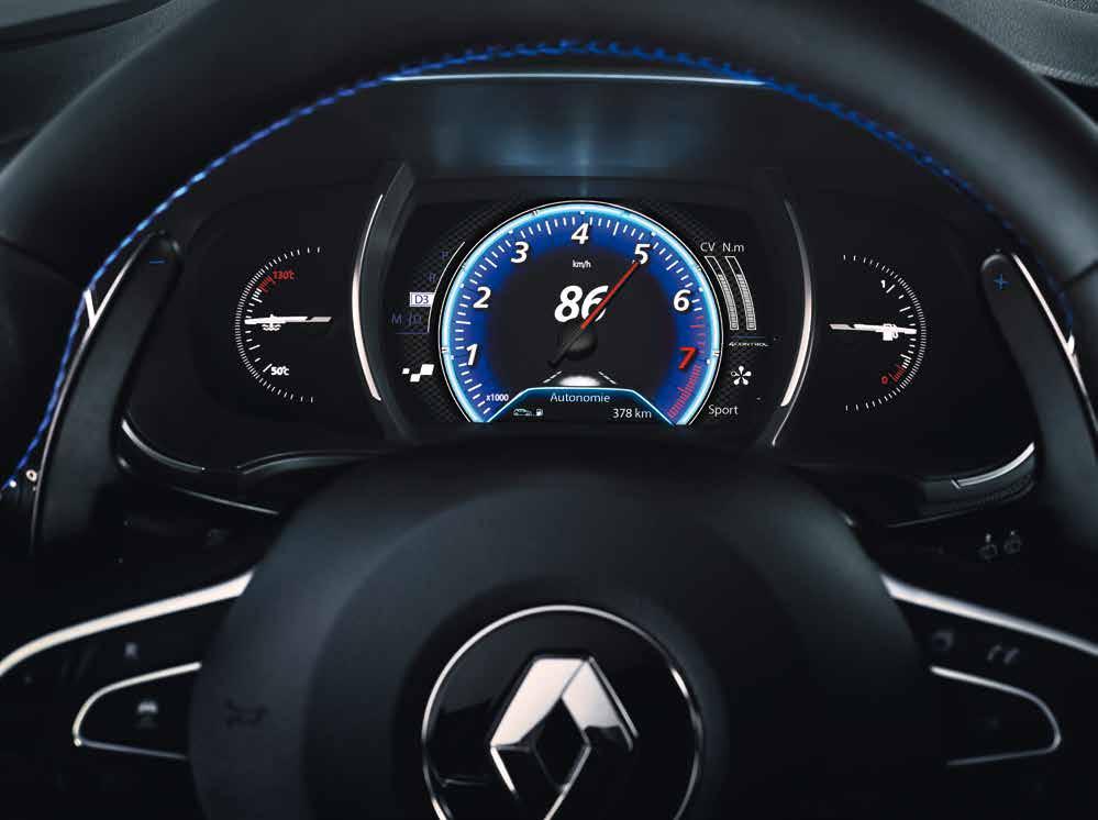 Kokpit w stylu high-tech Usiądź za kierownicą Nowego Renault Mégane. Pomyśleliśmy o wszystkim, by zapewnić Ci niezrównane doznania z jazdy.