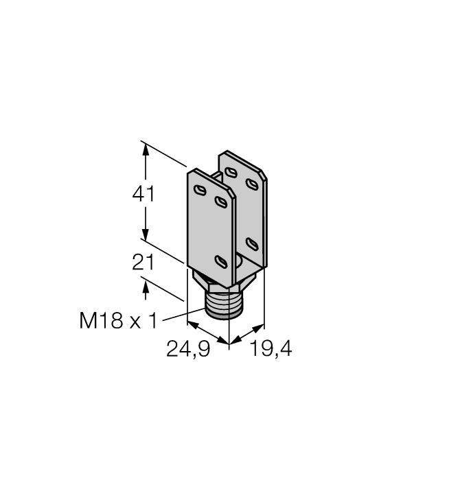 gwintem 18 mm, obrotowy Akcesoria - okablowanie PKG4S-2/TEL 6627370 Przewód podłączeniowy,