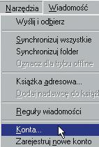 dodaç nowe konta pocztowe, które utworzy eê w aplikacji hostingowej), post puj zgodnie z poni szà instrukcjà r cznej konfiguracji. Konfiguracja Microsoft Outlook Express 1.