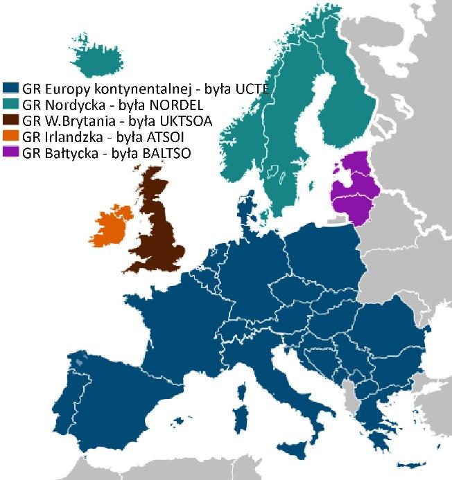 (ang. Nordic TSO Association), krajów bałtyckich BALTSO (ang. Baltic TSO Association), Wielkiej Brytanii UKTSOA (ang. United Kingdom TSO Association) i Irlandii ATSOI (ang.