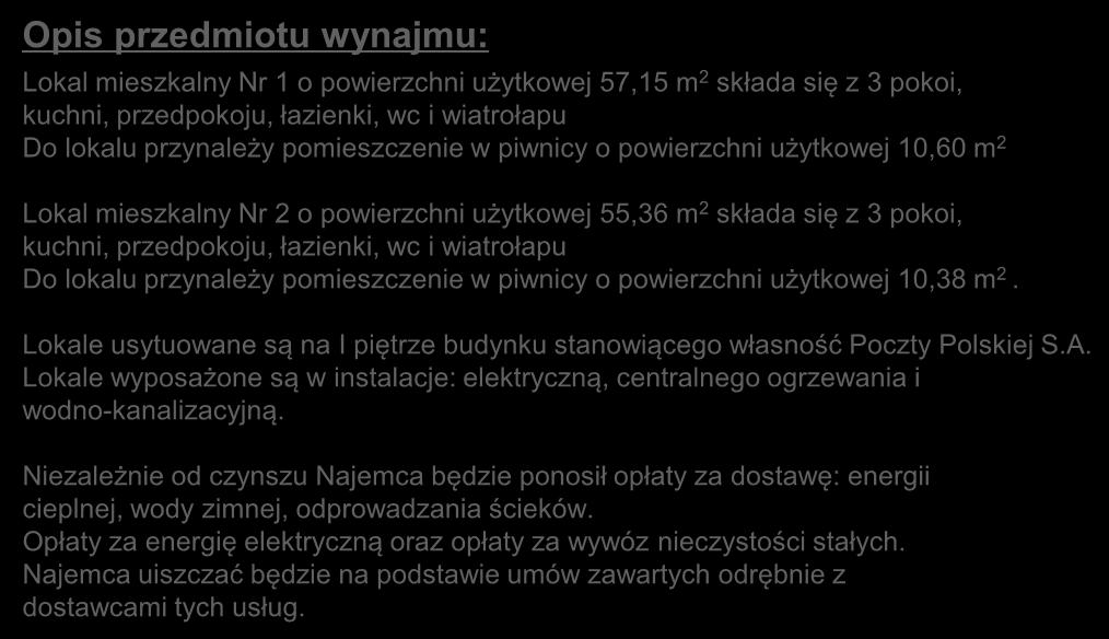 kuchni, przedpokoju, łazienki, wc i wiatrołapu Do lokalu